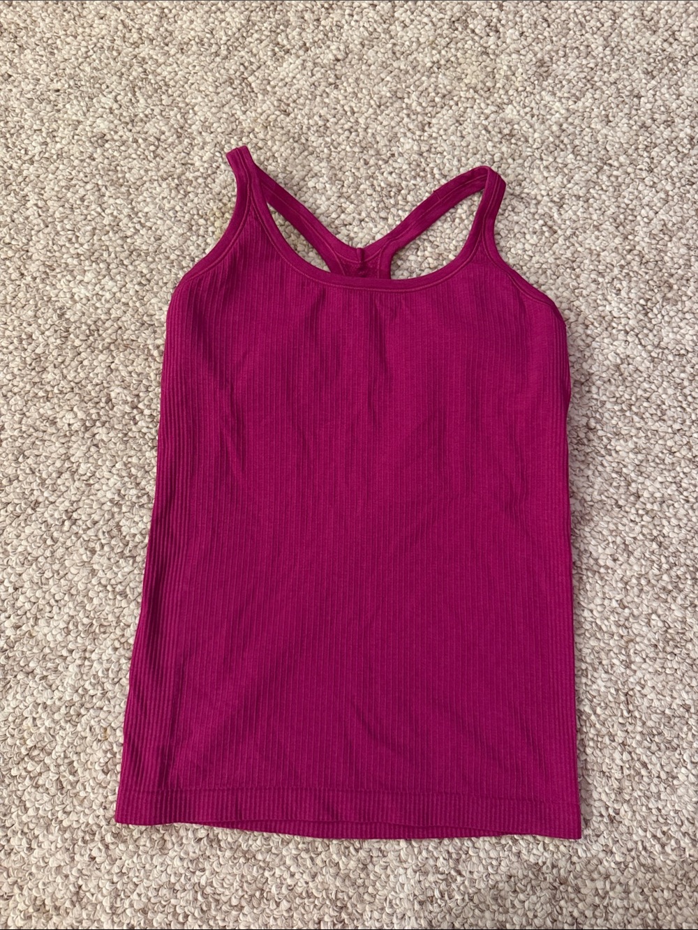 Women’s Ribbed Racerback Tank Top - Berry